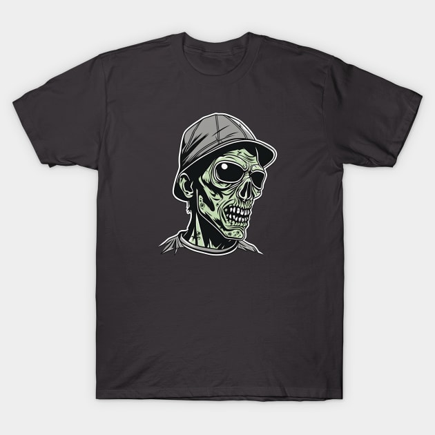 Zombie dude guy Halloween chill design T-Shirt by Edgi